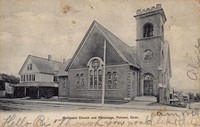 Putnam, Connecticut, USA - Methodist Church and Parsonage, 1908