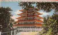 Reading, Pennsylvania, USA - Pagoda at Top of Mt. Penn, Reading, Pa. 500 Feet above City and 1200 feet above Sea Level