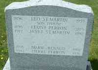 Leona Blanch PERRON - Gravestone - cemetery behind Charlton St. School, Southbridge, MA 