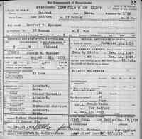 Harriet Vincent REYNOLDS - Death