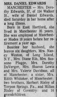Dorothy Arline RISLEY - Obituary