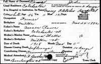 Jed Jerry ROWE - Vermont State Archives and Records Administration; Montpelier, Vermont; Vermont Death Records, 1909-2008