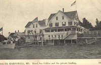 Harpswell, Maine, USA - South Harpswell, Me., Hotel Sea Gables and the private landing.