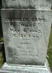 Chandler SABIN - Grave