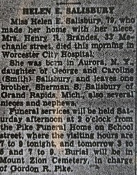 Helen Elizabeth SALISBURY - Obituary
