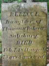Rebecca SALISBURY - Grave