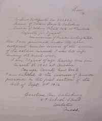 Caroline Matilda (Carrie) SMITH - 1916 request for pension increase
