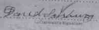 David SALISBURY - 1889 Signature from Military Pension papers in National Archives