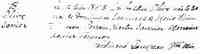 Olive SAULNIER (SONIER) - 12 Jun 1853 Baptism Olive Sonier Tracadie