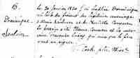 Dominique SAULNIER (SONIER) - Name: Dominique Saulnier Event Year: 1798-1899 Event: Naissance (Birth) Religion: Catholique Place of Worship or Institution: Tracadie Province: