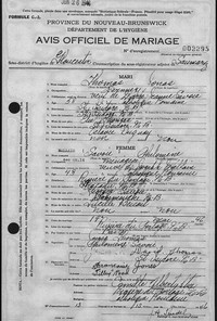 Joseph Jonas THOMAS - 1946 marriage