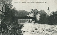 Rockingham, Vermont, USA - Saxtons River Woolen Mill and Bridge, Saxtons River, Vt.
