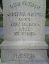 Joshua SAYER - Grave