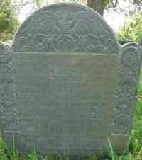 Henry SEWALL - Grave Inscription: MR HENRY SEWALL (SENT BY MR HENRY SEWALL, HIS FATHER, IN Ye SHIP ELSABETH & DORCAS CAPT WATTS COMMANDER) ARRIVED AT BO