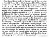 Roger Minot SHERMAN - Biography  Ancestry.com. North America, Family Histories, 1500-2000 [database on-line]. Provo, UT, USA: Ancestry.com Operations, Inc., 2016., page 8