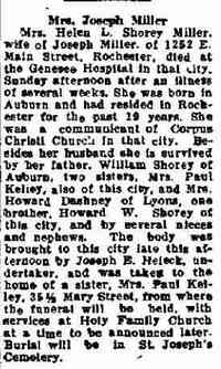 Helen L SHOREY - The Citizen Advertiser Auburn, New York Monday, January, 7, 1935