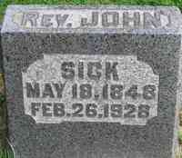 John SICK - Grave