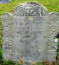 Judith SIMONDS - Grave Inscription: HERE LYES ye BODY OF JUDETH ye WIFE OF JOHN BARKER AGED 58 YEARS DECD. APRIL ye 10th 1704