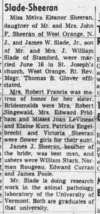 Melva Eleanor SHEERAN - 1956 marriage