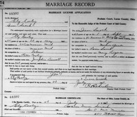 Eli Alexander COOLEY - 1923 marriage license