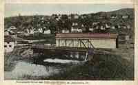 St Johnsbury, Vermont, USA - Passumpsie River and New Iron Bridge, St. Johnsbury, Vt.