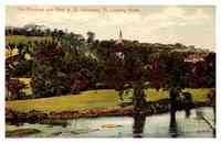 St Johnsbury, Vermont, USA - The Meadows and View of St. Johnsbury, Vt. Looking North