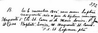 Marguerite ST COEUR (SAINT-COEUR) - Baptism