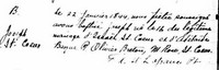 Joseph ST COEUR (SAINT-COEUR) - Baptism