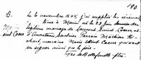 Marie ST COEUR (SAINT-COEUR) - Baptism