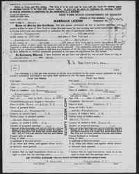 Augustus Henry BOURGARDE - 1933 marriage license