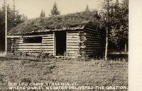 Stratton, Vermont, USA - Stratton, Vermont, USA - Old Log Cabin, Stratton, Vt. Where Daniel Webster Delivered the Oration on July 7, 1840  “10,000 Whigs” were present for the “Log Cabin Convention”
