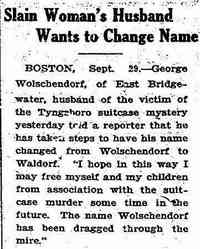 Alice Mildred ORCUTT - 30 Sept 1923 Location: New Jersey Paper: Trenton Evening Times