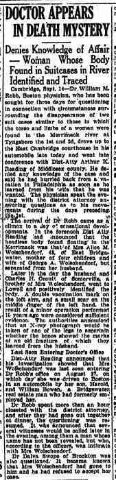 Alice Mildred ORCUTT - Date: September 15, 1923 Location: Massachusetts Paper: Springfield Republican