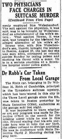Alice Mildred ORCUTT - Date: September 19, 1923 Location: Massachusetts Paper: Springfield Republican