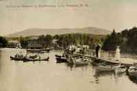 Sunapee, New Hampshire, USA - Arrival of Steamer at Burkehaven, Lake Sunapee, N.H.