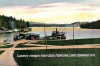 Sunapee, New Hampshire, USA - Sunapee Harbor from Ben Mere Inn, Lake Sunapee, N.H., 1908
