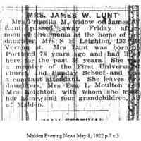 Priscilla M SWETT - Obituary Thanks to Doug Noble