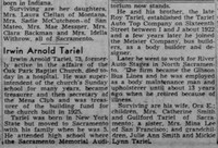 Irwin Arnold TARIEL - Obituary