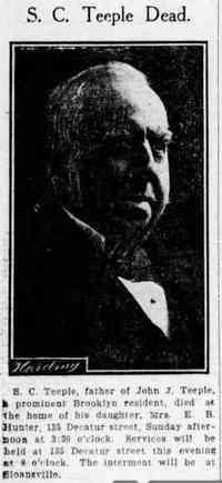 Stephen Crocker TEEPLE - The Brooklyn Daily Eagle Brooklyn, New York Tuesday, June 25, 1907
