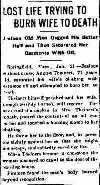 August Karl THEUNERT (THEINERT) - Evening Express Lock Haven, Pennsylvania January 21, 1904