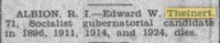 Wilhelm August Erdman THEINERT -