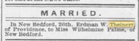 Wilhelmina PALME - 1889 marriage