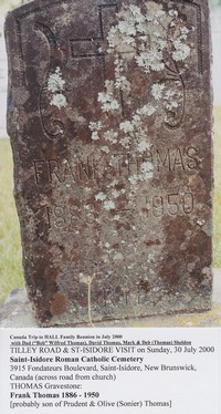 François Rubin "Frank" THOMAS - Grave