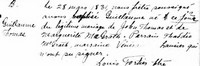 Guillaume (William) THOMAS - Baptism