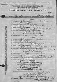 Julia Clémentine CHIASSON - 1937 marriage