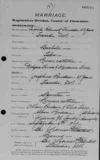 Marie Josephine BRIDEAU - 1909 marriage