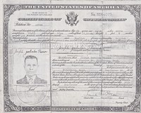 Joseph Zabulin THOMAS - 1929 US Citizenship