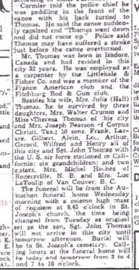 Joseph Zabulin THOMAS - Obituary (part 2)