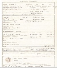 Joseph Gilbert THOMAS - 1945 Honorable Discharge