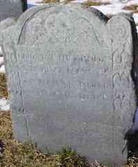 Patience THROCKMORTON - Grave  Here lyeth ye body of Patience Coggeshall second wife to John Coggeshall now ??? who deceased Sept ye 8th 1676 aged about 36 years